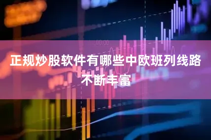 正规炒股软件有哪些中欧班列线路不断丰富