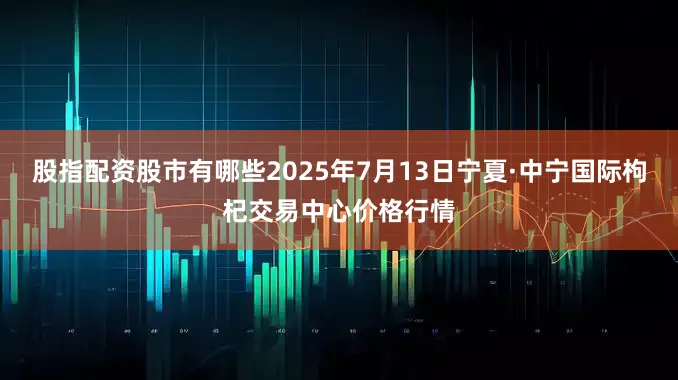 股指配资股市有哪些2025年7月13日宁夏·中宁国际枸杞交易中心价格行情