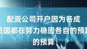 配资公司开户因为各成员国都在努力稳固各自的预算